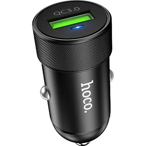 Автомобільний зарядний пристрій Hoco Z32 Speed Up USB-A QC3.0 Black (11540) [151278] - фото 2