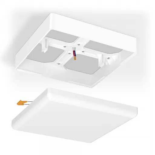 Рамка накладного монтажу безрамкового квадратного світильника VIDEX (VL-DLFS-24SF) - фото 1