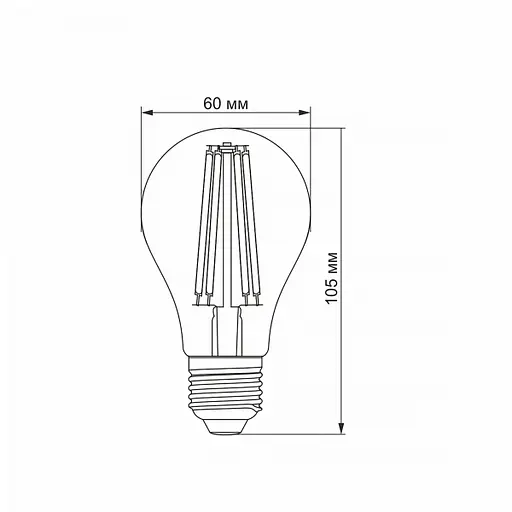 LED лампа VIDEX Filament A60FA 10W E27 2200K бронза - фото 3