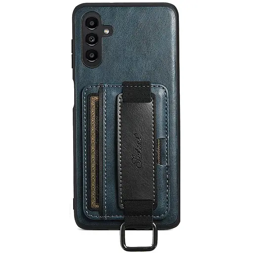 Чехол Epik кожаный Wallet case and straps для Samsung Galaxy A14 4G/5G Синий/Blue