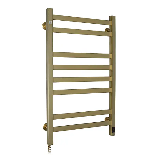 Электрический полотенцесушитель Navin Авангард 480x800 Sensor левостороннее с таймером, матовое золото 12-212033-4860, Золотой, Левое, Электронный - фото 2