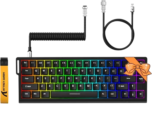 Клавиатура Attack Shark X68 HE RGB Black - фото 2