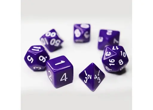 Набір кубиків Opaque 7 Dice Set - Dark purple , 7 шт. (g7dopaq09) - фото 3