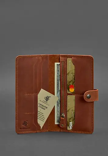 Кожаный портмоне 7.0 светло-коричневый Crazy Horse - фото 3