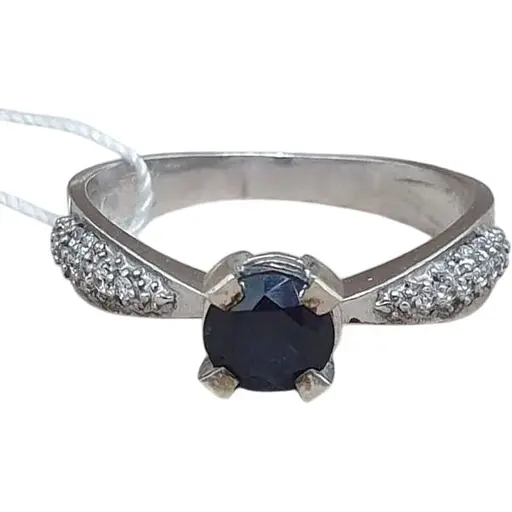 Серебряное кольцо Агни Анни с сапфиром. 1685/9Р-SPH 16