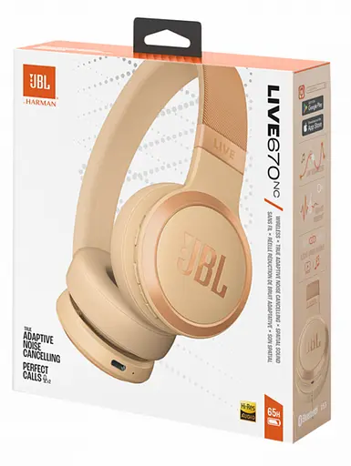Гарнитура JBL LIVE 670NC Sandstone (JBLLIVE670NCSAT) - фото 2