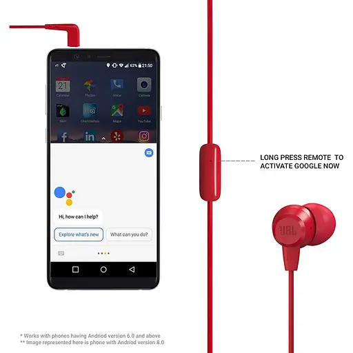 Навушники JBL C50 HI Red (JBLC50HIRED) - фото 4