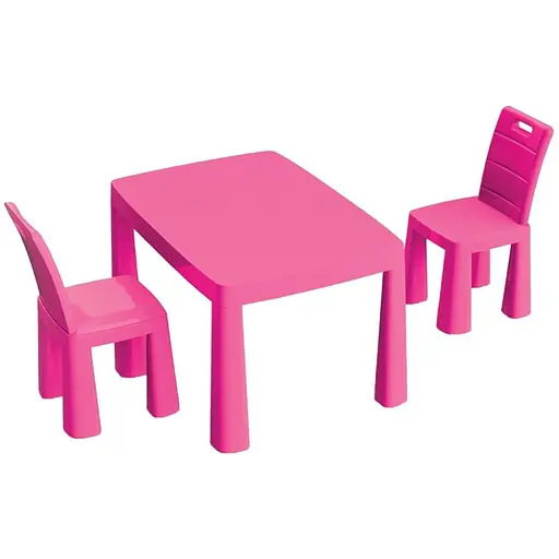 Детский пластиковый стол и 2 стулья Doloni Toys 04680/3 розовый