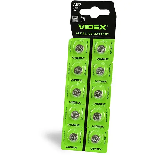 Батарейки AG7/LR926, Videx Excellent!, 10 шт, Blister - фото 1