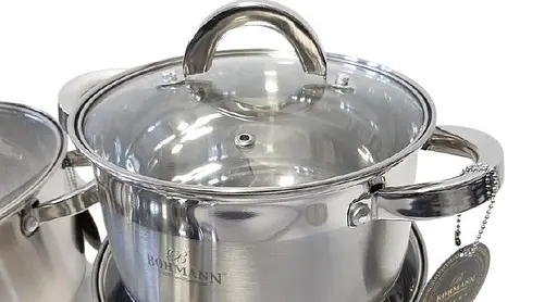 Универсальный набор кастрюль с крышками Bohmann BH-0714 из нержавеющей стали 6 предметов - фото 4