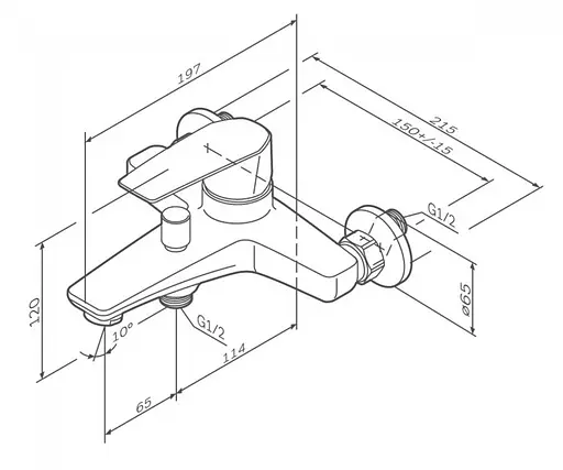Смеситель для ванны AM.PM Gem F90E10000 Хром - фото 4