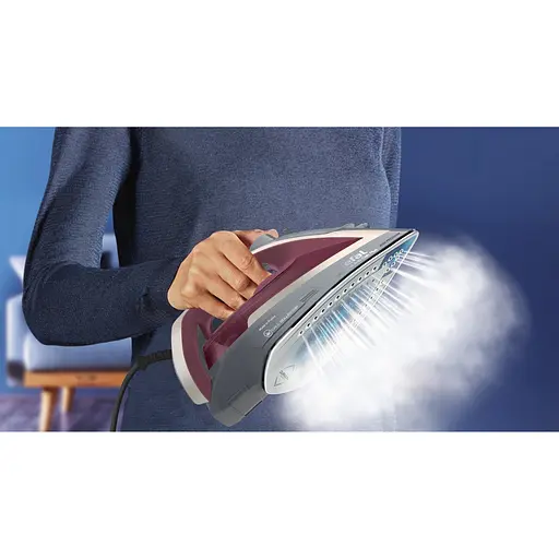 Tefal Праска Ultragliss Plus, 2800Вт, 270мл, паровий удар -260гр, постійна пара - 50гр, керам. підошва, бордово-сірий - фото 6