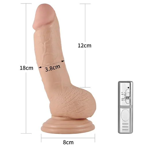Реалістичний вібратор Lovetoy Real Extreme 17.7 см тілесний - фото 4