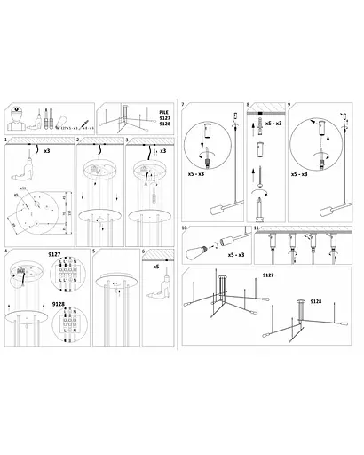 Люстра підвісна Nowodvorski 9127 Pile - фото 3