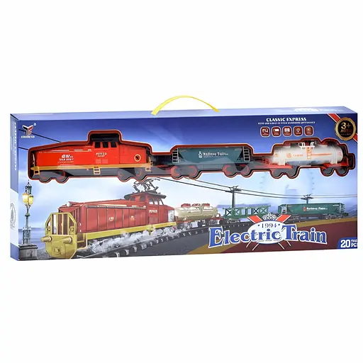 Детская железная дорога Electric Train со звуком и светом на 20 деталей (2099-3) - фото 5
