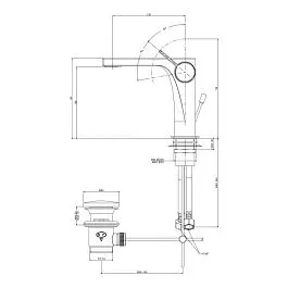 Смеситель для раковины Paffoni Rock с донным клапаном chrome RO075CR, Хром - фото 3