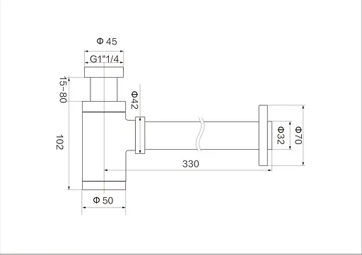 Сифон для раковини VBI gold універсальний VBI-059100GL, Золотий - фото 2