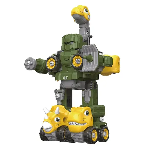 Машинка-конструктор Otamanko Трансформер Динозавр 5 в 1 Зелений/жовтий - фото 2