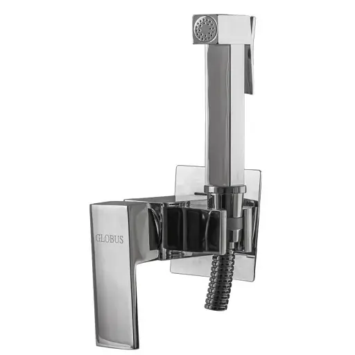 Змішувач вбудований з гігієнічним душем Globus Lux Niagara GLN-0-106 Chrome 30412 - фото 3