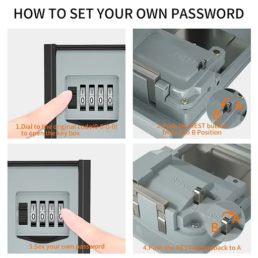 Міні сейф для ключів з кодовим замком і антивандальним металевим корпусом Badoo Security T10 (100700) - фото 6