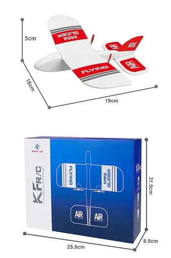 Самолет на радиоуправлении Kfplan KF606 со встроенным гироскопом (Бело-красный) - фото 8