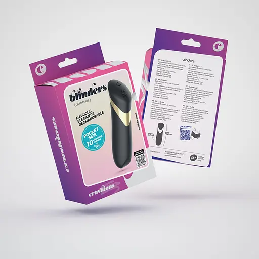 Міні-вібратор Crushious Blinders 10.2 см (чорний) - фото 13