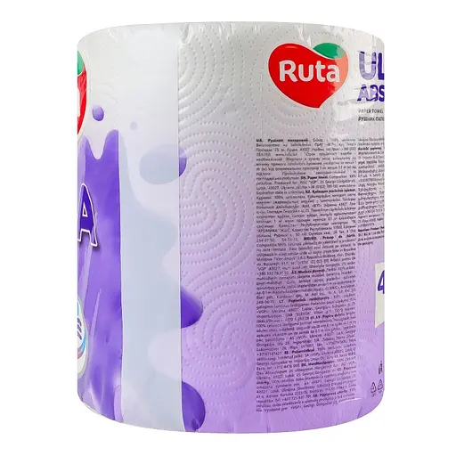 Полотенца бумажные Ruta Ultra 1 рул 3 ш белые - фото 4
