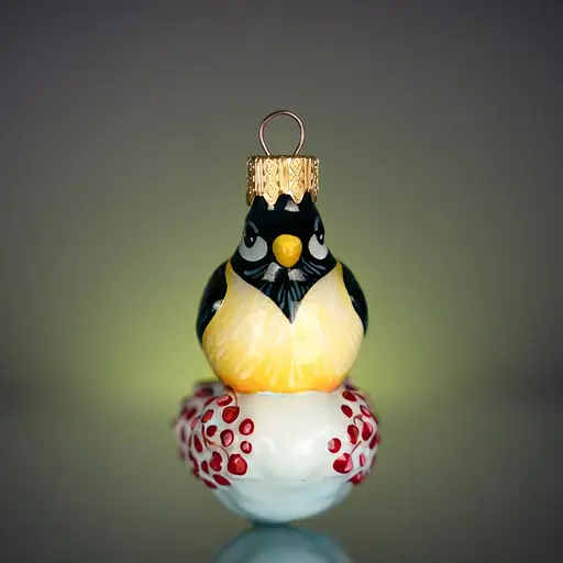 Ялинкова прикраса Різдвяні історії Синиця на горобині скло (4820001045840) - фото 2