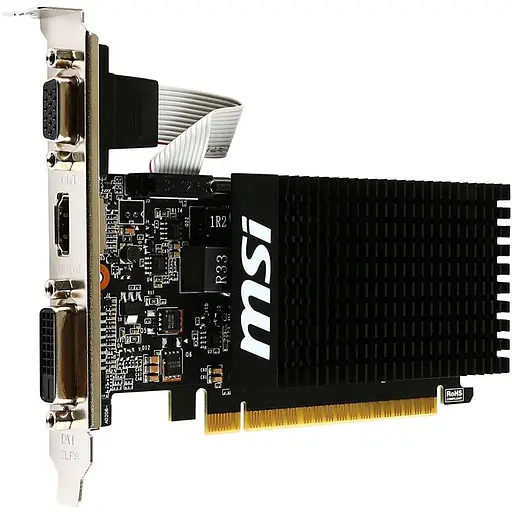 Видеокарта MSI GT 710 2Gb (GT 710 2GD3H LP) (GDDR3, 64 bit, PCI-E 2.0 x16) - фото 3