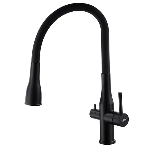 Змішувач для кухні на дві води Koer KI-72024-05 KR5012 Чорний матовий - фото 1