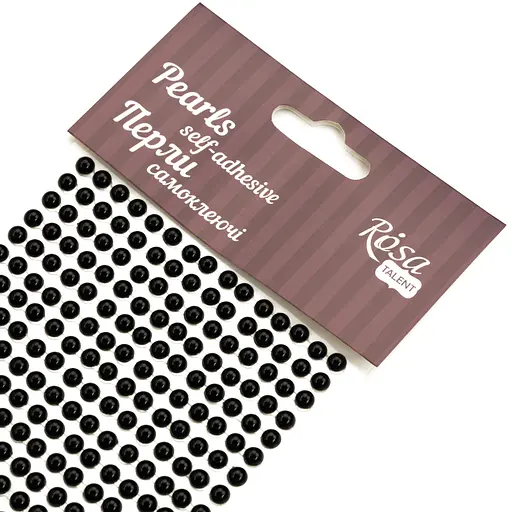 Перлини самоклеючі Чорні 5мм 375шт Rosa Talent - фото 2