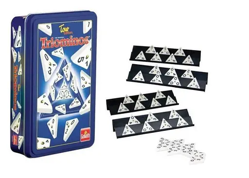 Настольная игра Goliath Тримино в металлической коробке (Triominos Travel Tour edition) + правила на украинском! (360632) - фото 3