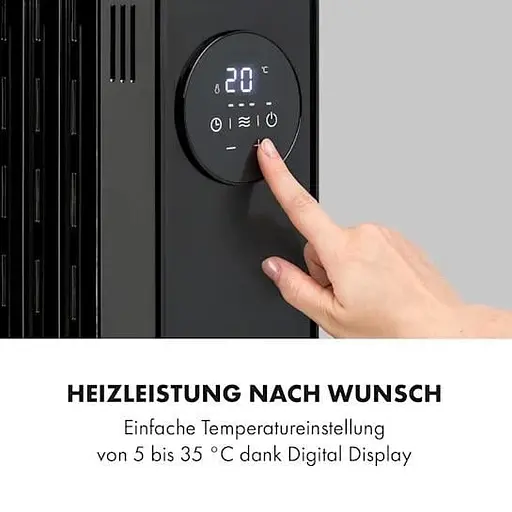 Радіатор масляний KLARSTEIN Thermaxx Heatstream 2500 Вт (10035109) Чорний - фото 6