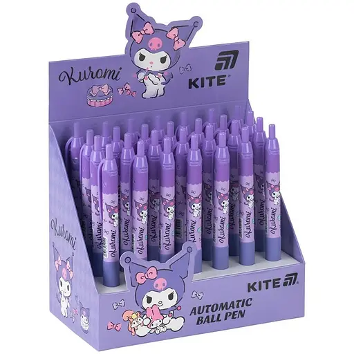 Набор ручек Kite шариковая автоматическая HK-1, синяя 28 шт. (HK26-039-1)  - фото 1