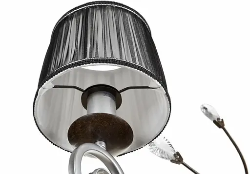 90997 Світильник бра 2x40W, E14, метал хром./тканина - фото 2