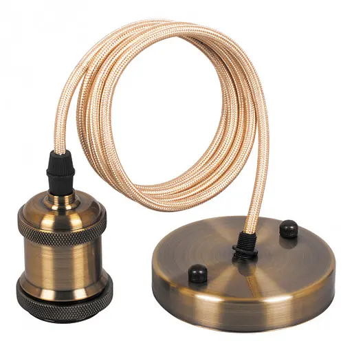 Подвесной светильник Патрон в стиле лофт Бронза 1М ТМ LUMANO - фото 1