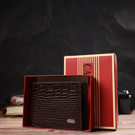 Мужской кожаный кошелек Canpellini 12х9.7х1 см acs0025693 - фото 8