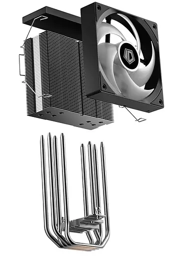 Кулер для процессора ID-Cooling SE-214-XT V2 ARGB (SE-214-XT V2 ARGB) - фото 11