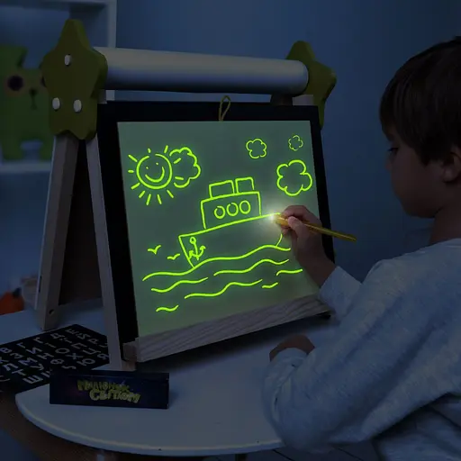 Мольберт дитячий настільний Двосторонній "5 в 1" Lumik LMA5N, малюй світлом - фото 11