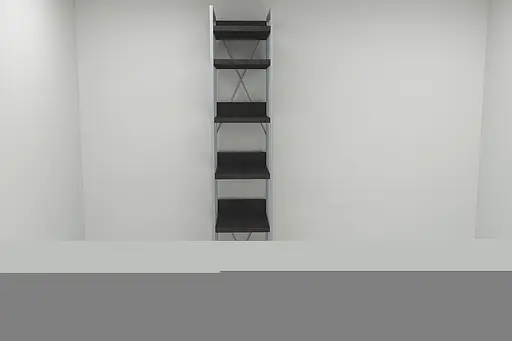 Шкаф Гардероб Уни секция 4 серии Коннект Ferrum-decor 220x40x50см Серый металл ДСП Венге Магия 32 мм (FRD-104552)