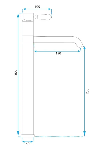 Смеситель для умывальника Rea Serra brushed gold высокий REA-B1145 Золотой - фото 5
