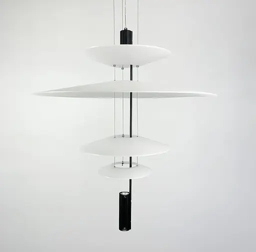 Дизайнерский 4-х ярусный светильник КРЫЛЬЯ СВЕТА с черным основанием Line.F MJ 14-360+680+360+215 BK - фото 6