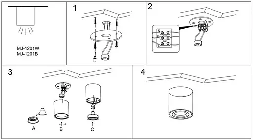 Світильник точковий Kloodi KD-1201 WH - фото 2