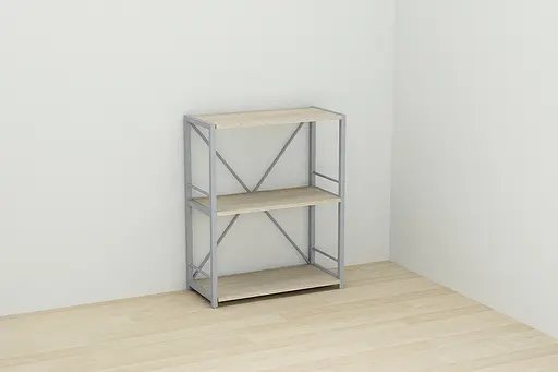 Этажерка 3/60 Ferrum-decor Серии Коннект 73x60x28 серый ДСП Дуб Сонома 16мм (FRD-104269) - фото 5