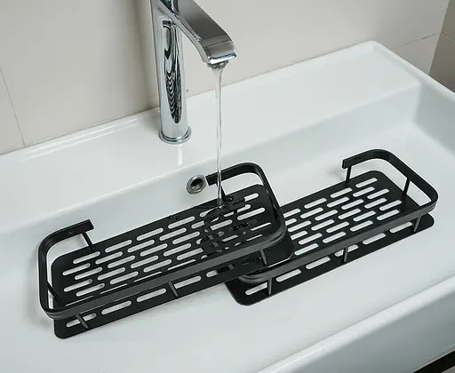 Набор металлических полок для ванной комнаты Fabrika ONIX 2 шт черный+подарок ершик для унитаза Fabrika PRACTIС White - фото 12