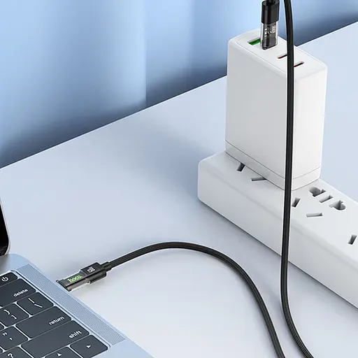 Дата кабель Hoco U116 Transparent Discovery Edition 60W Type-C to Type-C (1.2m) Black - фото 5