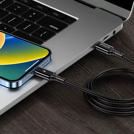 Кабель Proove Flex Metal USB-C to Lightning 27W 1m Black (CCFM27002101) [130341] - фото 4