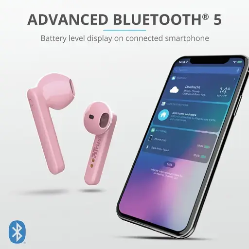 Наушники Trust Primo Touch True Wireless Pink - фото 9