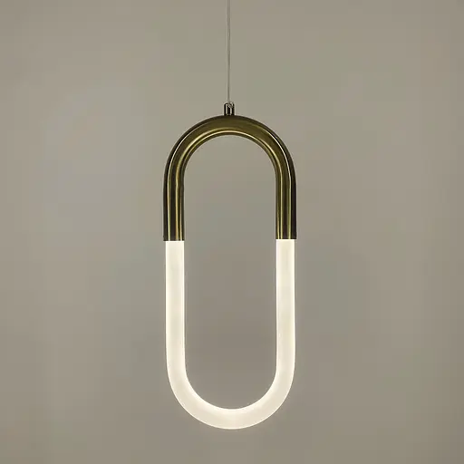 Підвіс зі світлодіодним овалом у латунному корпусі | Арт. A 074/1 AB | Line F - фото 3