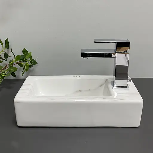 Умивальник VBI Komo L calcatta накладний підвісний VBI-015620, Мармур - фото 4